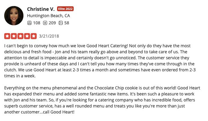 Good Heart Catering Review  Good Heart Catering Review
